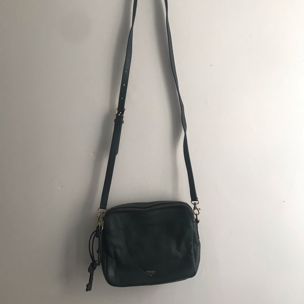 Forest Green Fossil Crossbody